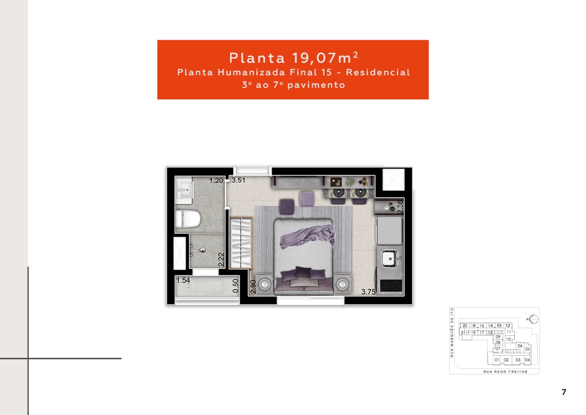 Planta 19,07m²