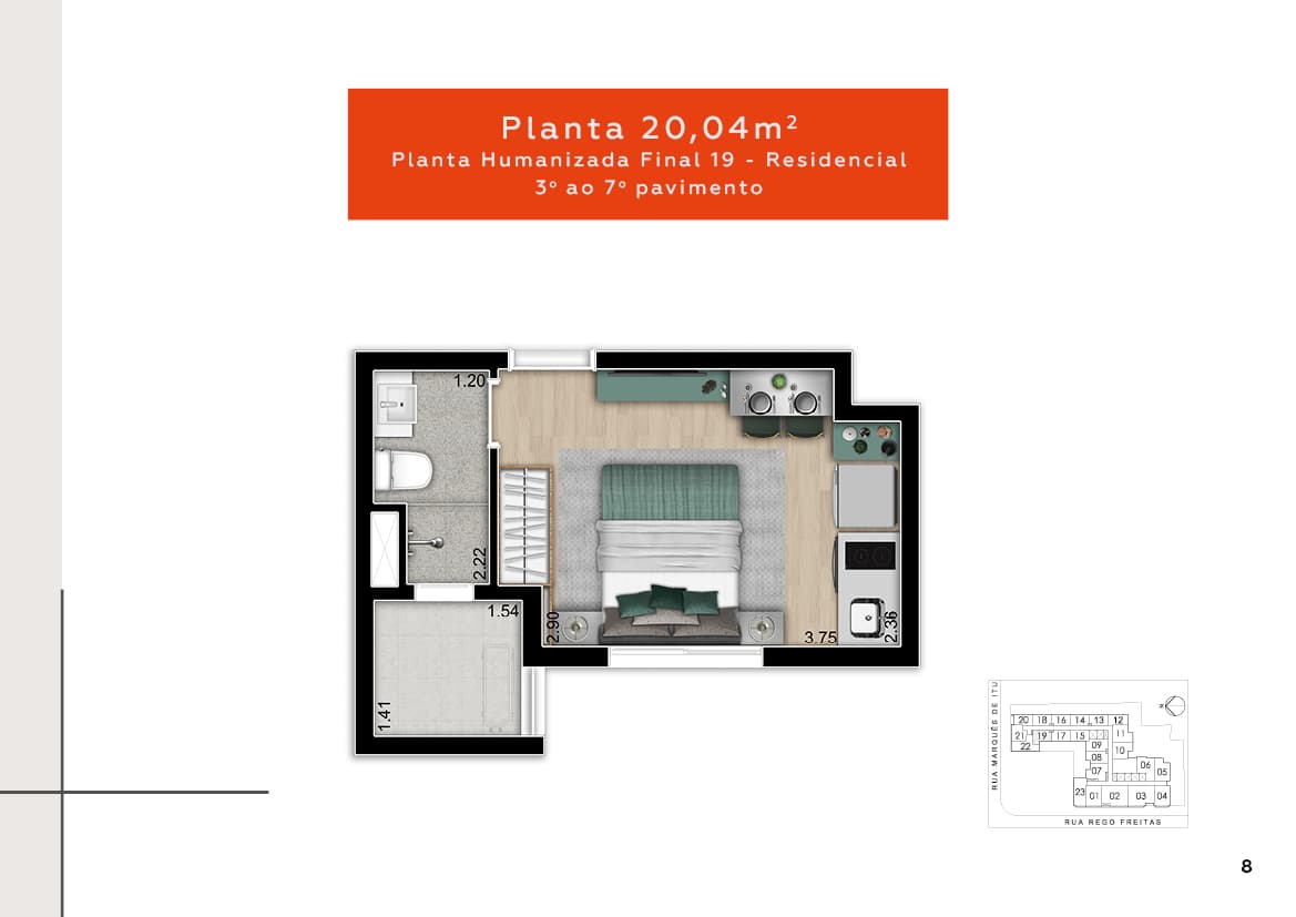 Planta 20,04m²