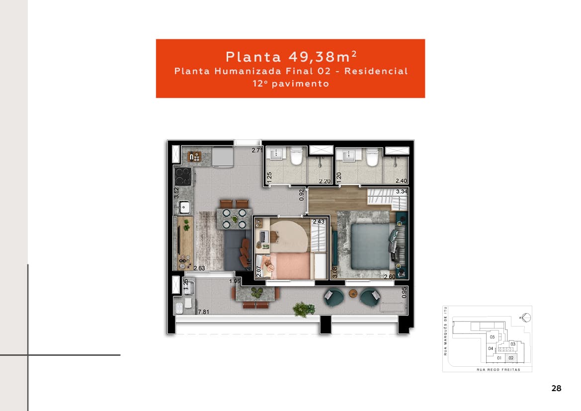 Planta 49,38m²