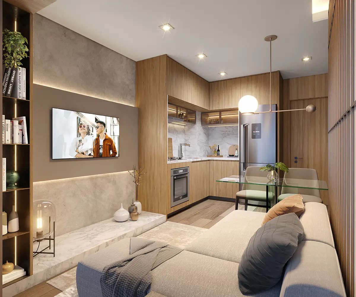 Perspectiva Apto. 2 Dorms.