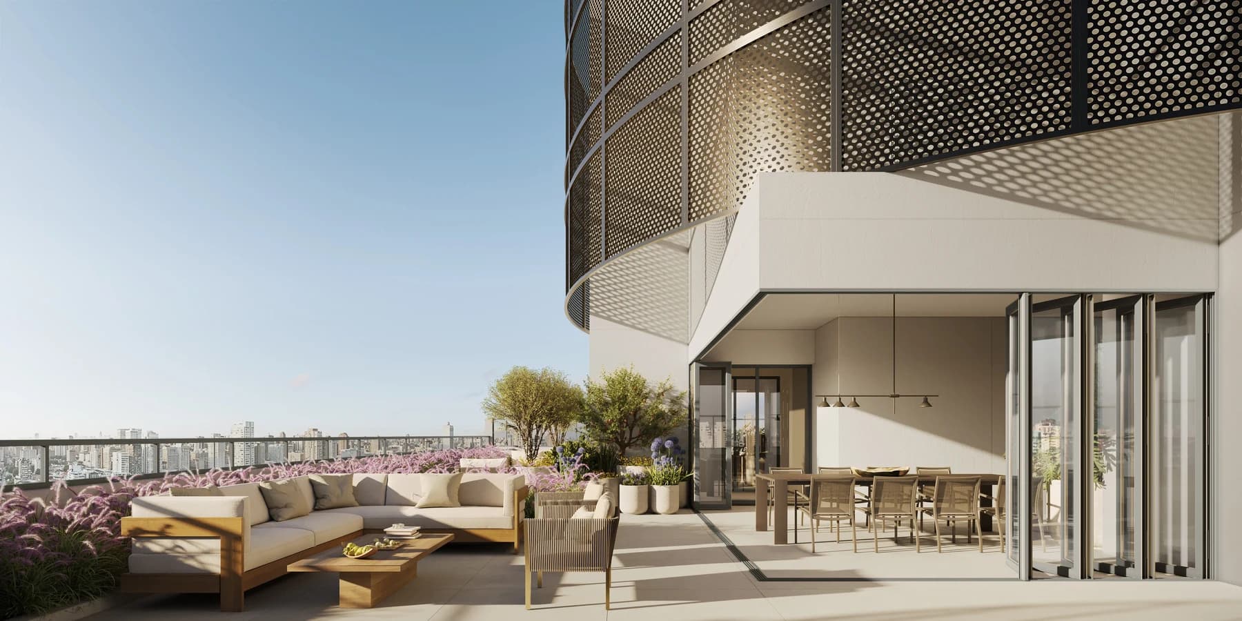 Churrasqueira Rooftop - Perspectiva Ilustrada Infinity