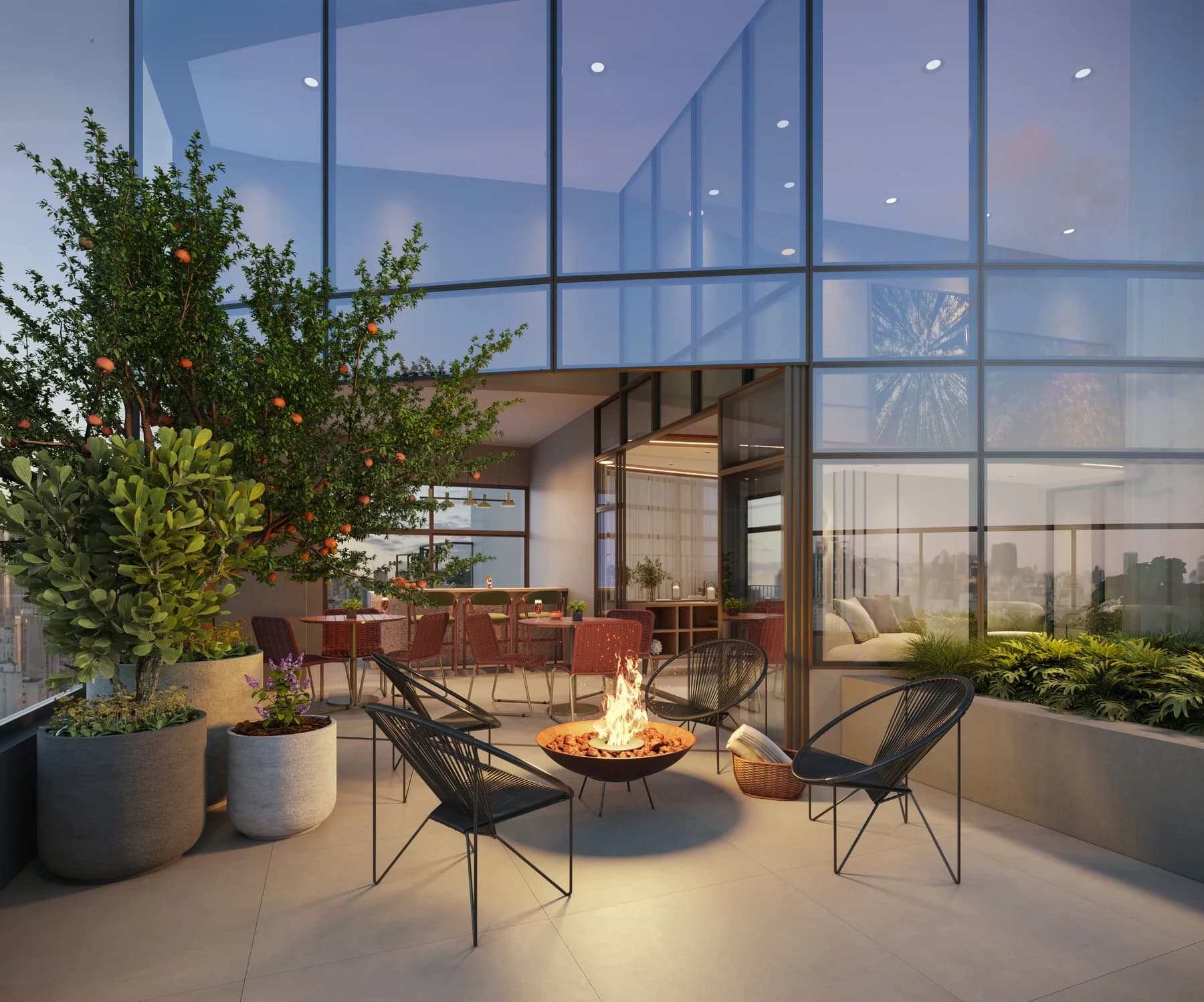 Terraço Rooftop - Perspectiva Ilustrada Infinity