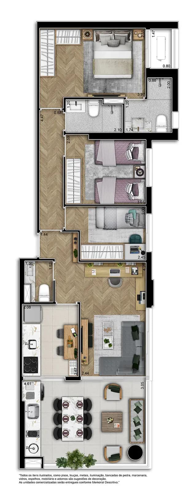 Planta 79m²