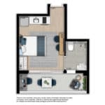 Studio 27m²