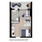 Studio 28m²