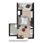 Studio 28m²