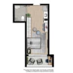 Studio 31m²