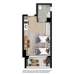 Studio 31m²