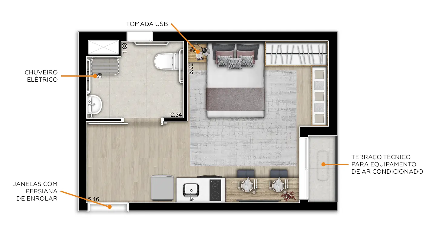 Planta 26m²